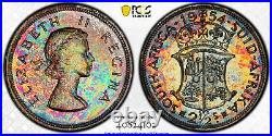 South Africa 1954 Proof Coin Set PCGS PR65 PR67 Stunning Rainbow Toned Set