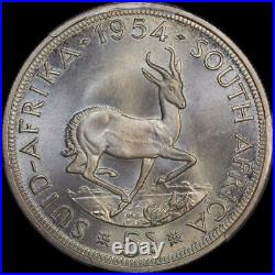 South Africa 1954 Silver 5 Shillings KM#52 PCGS PL65