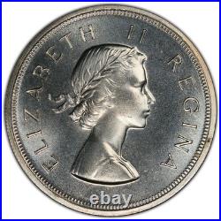 South Africa, 1955 Elizabeth II Five Shillings, 5 Shillings PCGS PL 66 Crown
