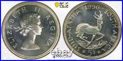 South Africa, 1956 Elizabeth II Five Shillings, 5 Shillings. PCGS PR 64