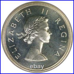 South Africa, 1956 Elizabeth II Five Shillings, 5 Shillings. PCGS PR 64