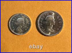 South Africa 1957 Proof Threepence And Sixpence Silver Coins, Lot Of (2)