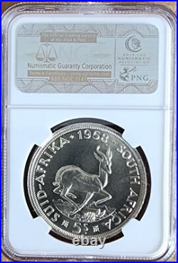 South Africa 1958 5 Shilling Crown NGC PL65