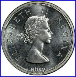 South Africa, 1958 Elizabeth II Five Shillings, 5 Shillings PCGS PL 66 Crown