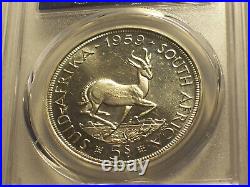 South Africa, 1959 Elizabeth II Five Shillings, 5 Shillings. PCGS PL 65
