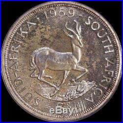 South Africa 1959 Silver 5 Shillings KM#52 PCGS PR65