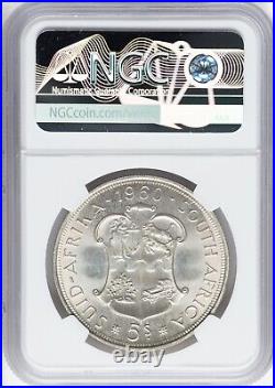 South Africa 1960 50th Anniversary Union 5 Shillings NGC Graded PL-66
