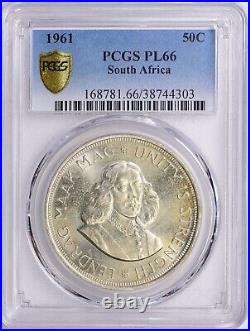 South Africa 1961 Silver 50 Cents KM-62 PCGS PL-66