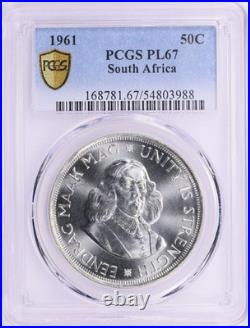 South Africa 1961 Silver 50 Cents KM-62 PCGS PL-67