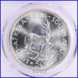South Africa 1961 Silver 50 Cents KM-62 PCGS PL-67