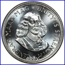 South Africa, 1963 Van Riebeeck Fifty Cents, 50 Cents. PCGS PL 67. Crown