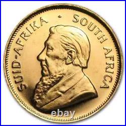 South Africa 1/4 oz Gold Krugerrand (Random Year) 14k Yellow Gold Plated