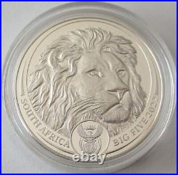 South Africa 1 Rand 2022 Krugerrand + 5 Rand Big Five Lion 2 x 1 Oz Silver Proof