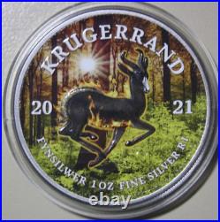 South Africa 1 Rand Krugerrand 2021 Silver 1 Oz #F5969 Magic Flame Only 250