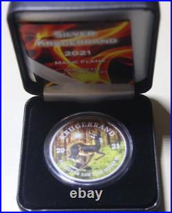 South Africa 1 Rand Krugerrand 2021 Silver 1 Oz #F5969 Magic Flame Only 250