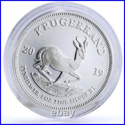 South Africa 1 oz Krugerrand Wildlife Springbok Fauna proof silver coin 2019
