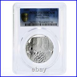 South Africa 1 rand National Wine Industry Barrels PR70 PCGS silver coin 2000