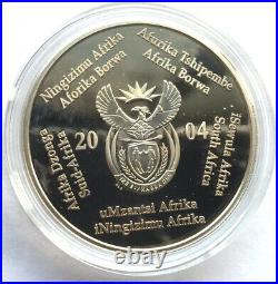 South Africa 2004 Africa Owl 2 Rand 1oz Silver Coin, Proof