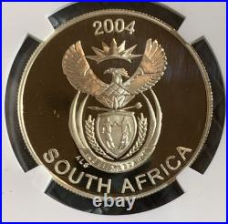 South Africa 2004 Leopard 10 Cents 1/2oz Silver Coin NGC PF69 ULCA