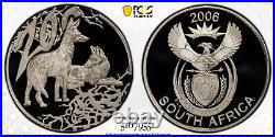 South Africa 2006 20 Cent Silver Black Backed Jackal Coin PCGS PR70DCAM