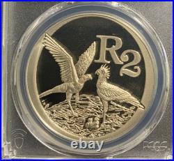 South Africa 2006 2 Rand / Secretary Birds / Km374 / PCGS PR69DCAM/ Outstanding