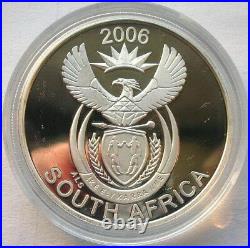 South Africa 2006 Black Backed Jackal 20 Cents 1oz Silver Coin, Proof