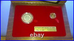 South Africa 2006 Commemorative Gold + Silver Set Otto Shultz in Wooden Box