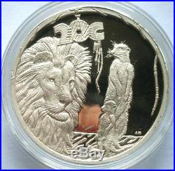 South Africa 2007 Lion Meerkat 20 Cents 1oz Silver Coin, Proof