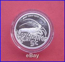 South Africa 2016 MPAs The West Coast rock lobster 5 Cents Proof Silver Coin