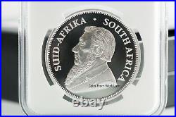 South Africa 2017 1 Rand Krugerrand 50th. Silver Proof Coin NGC PF69