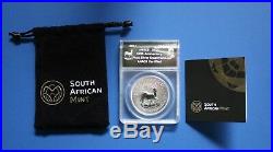 South Africa 2017 1 oz Silver Krugerrand ANACS SP70 with COA