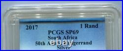 South Africa 2017 First Ever 50th Anniversary Silver Krugerrand PCGS Graded SP69