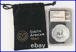 South Africa 2017 Krugerrand 50 Anniversary 1 Oz Silver Coin NGC SP70 First Day