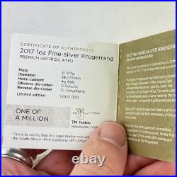 South Africa 2017 Silver Krugerrand 1ox Fine Silver