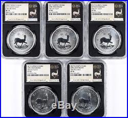 South Africa 2017 Silver Krugerrand 50th Anniversary First Releases NGC SP-70