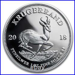 South Africa 2018 1 oz Silver Krugerrand PROOF Coin with COA & Box (#09175)