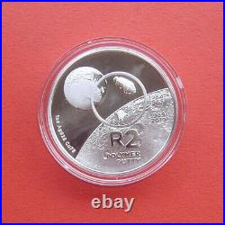 South Africa 2019 Moon Landing Polymer Putty 2 Rand Silver Proof Coin