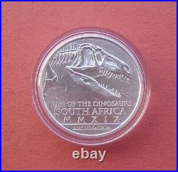 South Africa 2019 NATURA ARCHOSAUR 25 Rand 1 Oz Silver Coin in Card