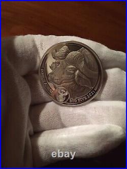 South Africa 2021 Big 5 Rand Buffalo 1 oz Silver Proof Coin