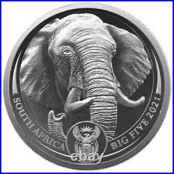 South Africa 2021 Big Five ELEPHANT Krugerrand Privy Set 2 x 1 oz Proof Silver