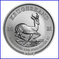 South Africa 2021 Krugerrand 1 Rand Coin 1oz. 999 Silver Brilliant