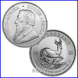 South Africa 2021 Krugerrand 1 Rand Coin 1oz. 999 Silver Brilliant