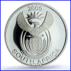 South Africa 20 cents Wild Dog KM-322 Wildlife Fauna PR 69 PCGS silver coin 2005