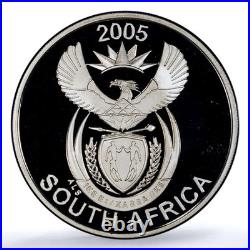 South Africa 20 cents Wild Dog KM-322 Wildlife Fauna PR 69 PCGS silver coin 2005
