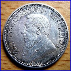 South Africa 2 1/2 Shillings 1896 Km# 7, High Grade, Patina