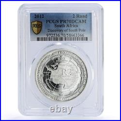South Africa 2 rand Discovery South Pole Antarctica PR 70 PCGS silver coin 2012