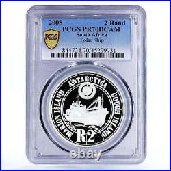 South Africa 2 rand International Polar Year Ship PR70 PCGS silver coin 2008