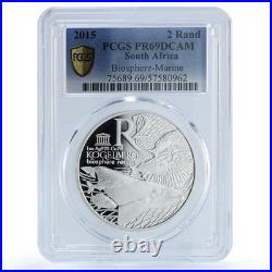 South Africa 2 rand Kogelberg Biosphere Marine Fish PR 69 PCGS silver coin 2015