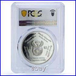 South Africa 2 rand Southern Right Whale Marine Fauna PR69 PCGS silver coin 2002