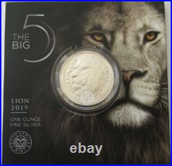 South Africa 5 Rand 2019 Big Five I Lion 1 Oz Silver